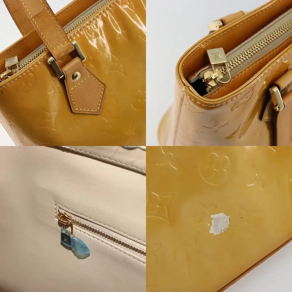 Louis Vuitton Monogram Vernis Houston Handbag Beige
